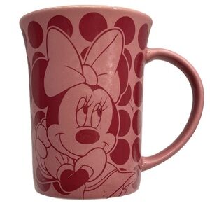 WALT DISNEY WORLD Minnie Mouse Pink and Lime Green Coffee Tea Mug 16oz